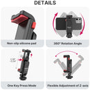 Ulanzi ST-06S Universal 360° Mobile Phone Clip Holder for 1/4 Screw Tripod  Mount Adapter For Samsung iPhone Xiaomi Cellphone